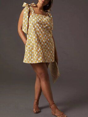 Maeve Tie-Strap Shell Mini Dress - NWT